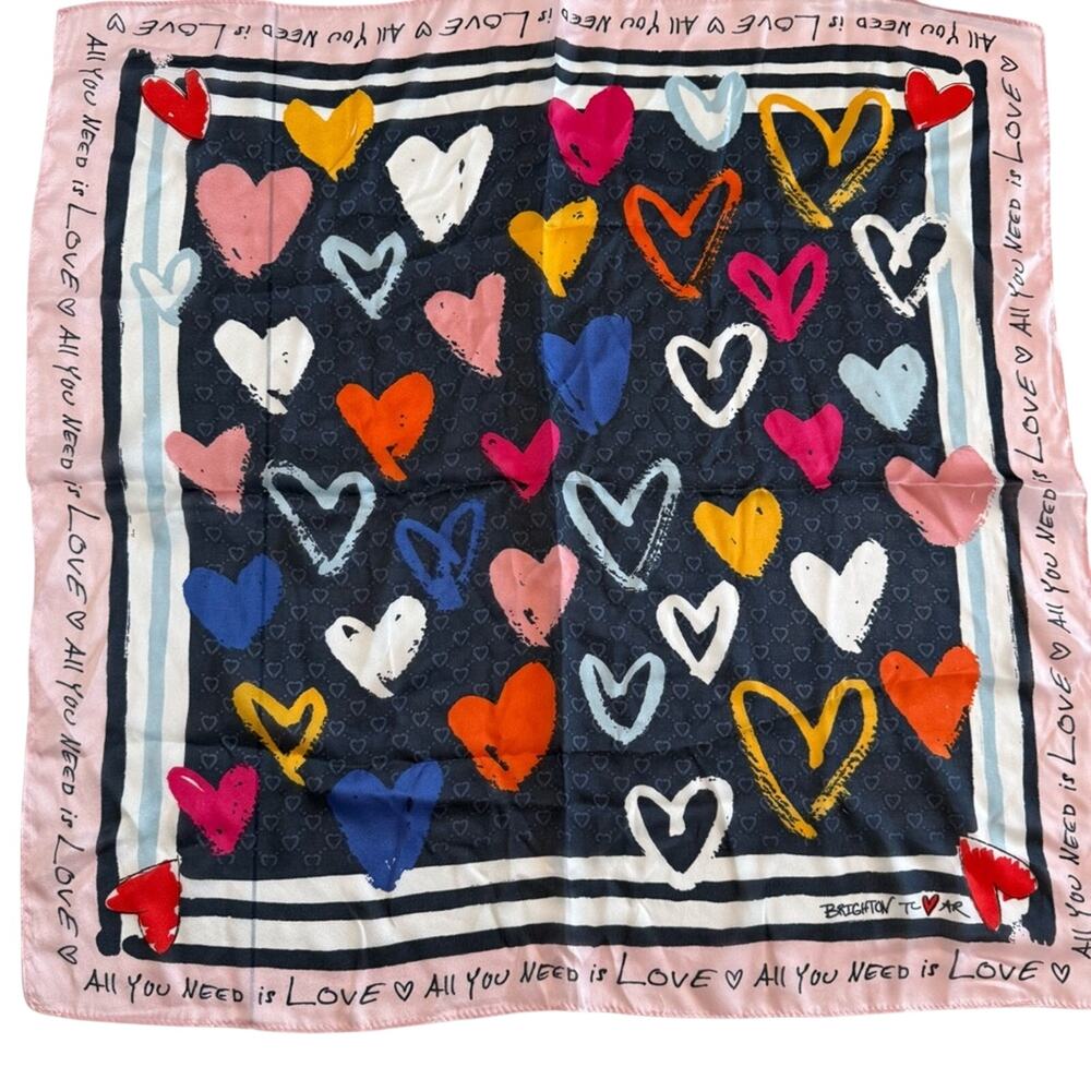 Brighton “Color of Love” Multicolor Heart Print Scarf